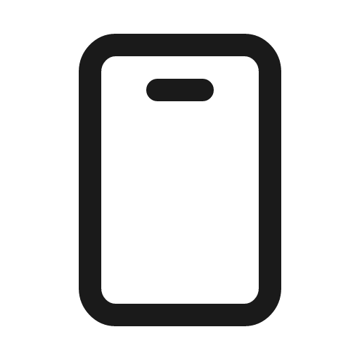 Mobile icon, line style, from Myna UI Icons