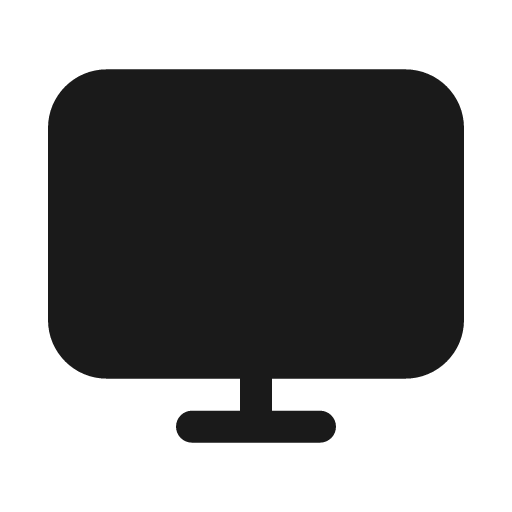 Monitor solid icon, filled style, from Myna UI Icons