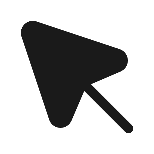 Mouse pointer solid icon, filled style, from Myna UI Icons