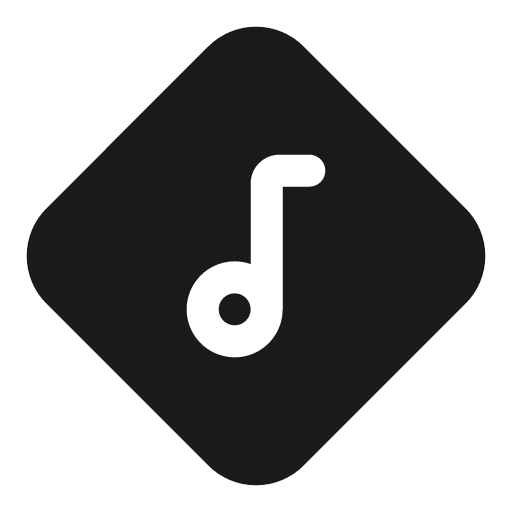 Music diamond solid icon, filled style, from Myna UI Icons