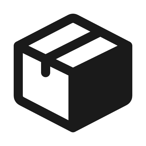 Package solid icon, filled style, from Myna UI Icons