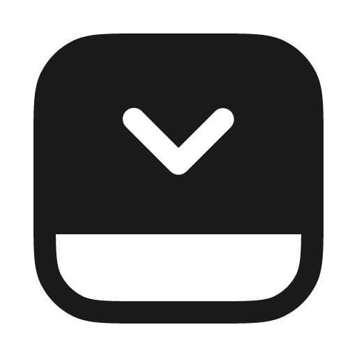 Panel bottom close solid icon, filled style, from Myna UI Icons