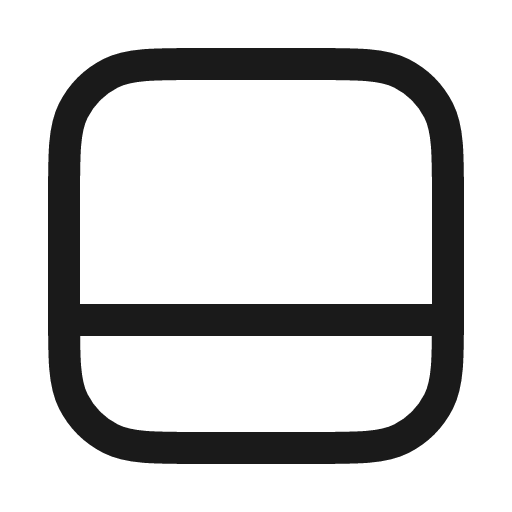 Panel bottom icon, line style, from Myna UI Icons
