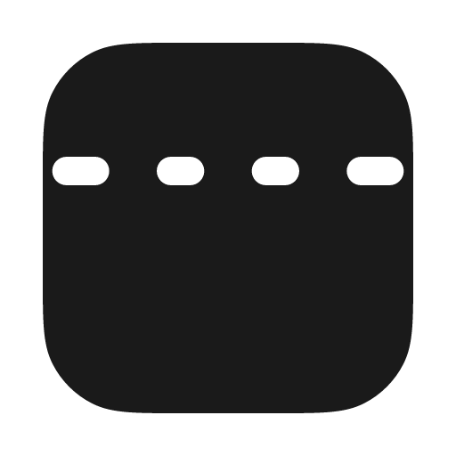 Panel top inactive solid icon, filled style, from Myna UI Icons
