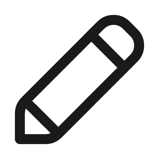 Pencil icon, line style, from Myna UI Icons