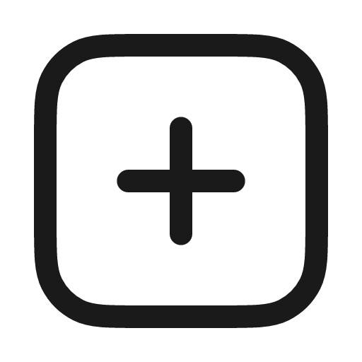 Plus square icon, line style, from Myna UI Icons
