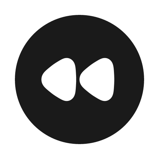 Rewind circle solid icon, filled style, from Myna UI Icons