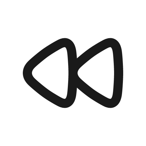 Rewind icon, line style, from Myna UI Icons