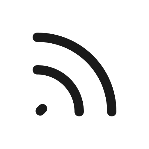 Rss solid icon, filled style, from Myna UI Icons