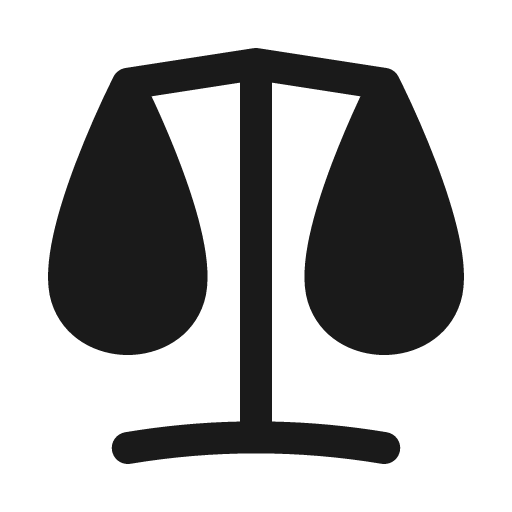 Scale solid icon, filled style, from Myna UI Icons