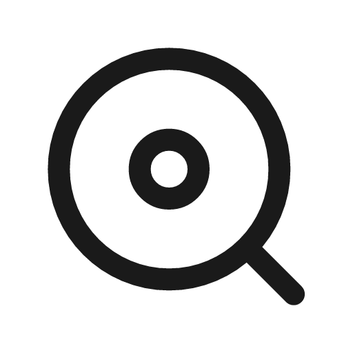 Search dot icon, line style, from Myna UI Icons
