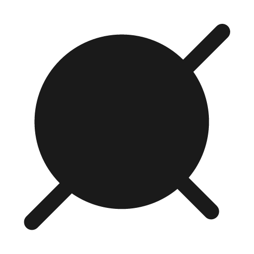 Search off solid icon, filled style, from Myna UI Icons
