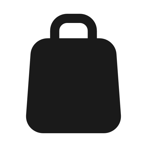 Shopping bag solid icon, filled style, from Myna UI Icons