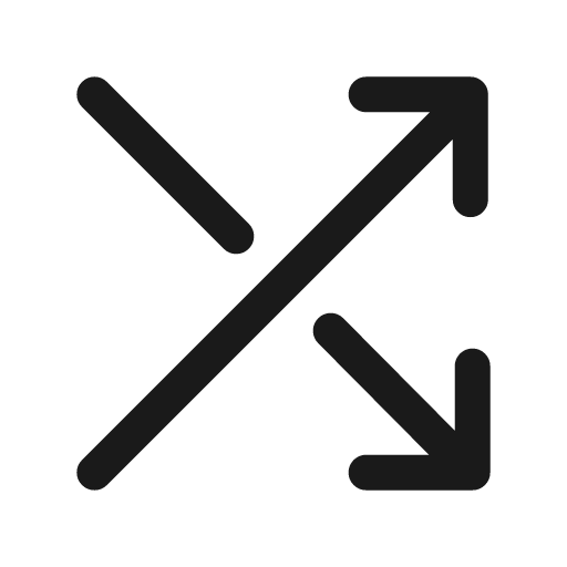 Shuffle icon, line style, from Myna UI Icons
