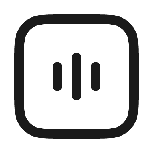 Signal square icon, line style, from Myna UI Icons