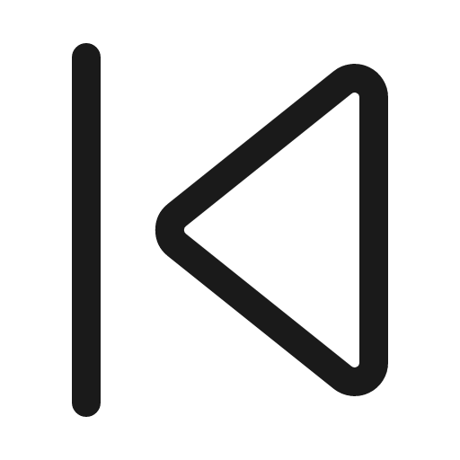 Skip back icon, line style, from Myna UI Icons