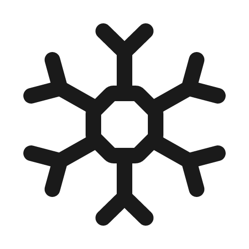 Snowflake icon, line style, from Myna UI Icons