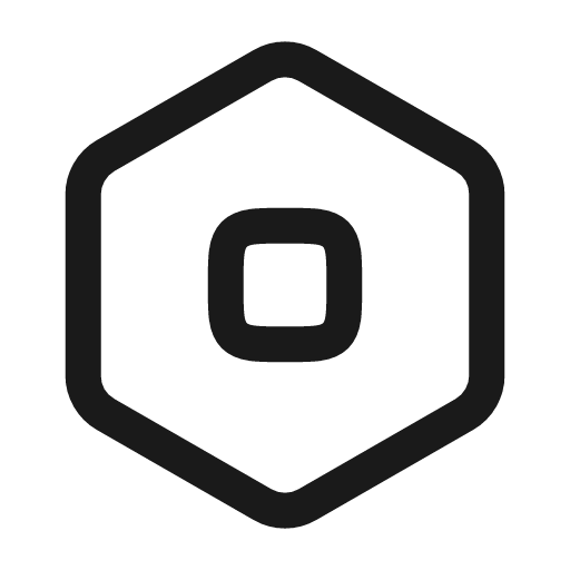 Stop hexagon icon, line style, from Myna UI Icons