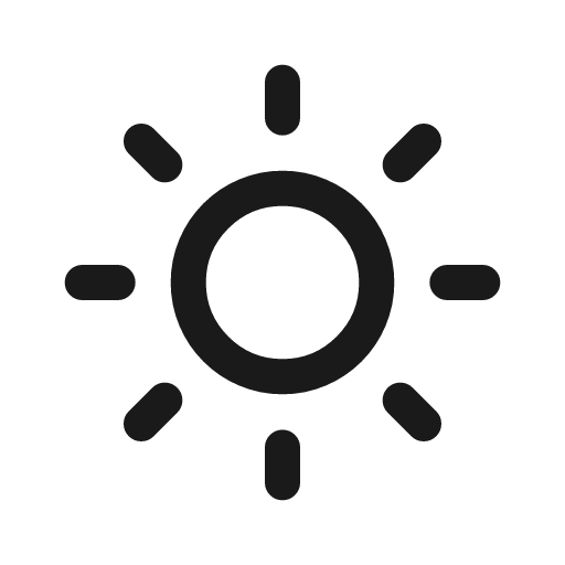 Sun medium icon, line style, from Myna UI Icons