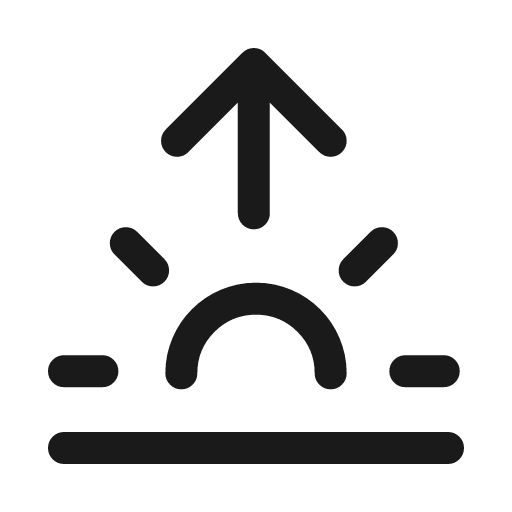 Sunrise icon, line style, from Myna UI Icons