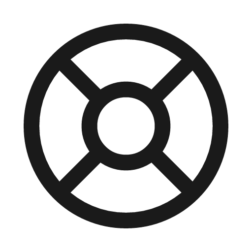 Support icon, line style, from Myna UI Icons