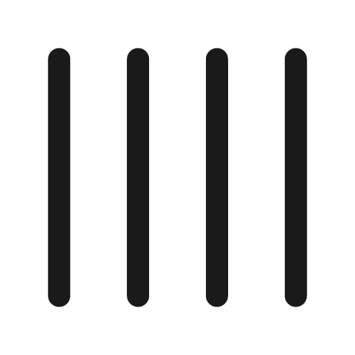 Tally four icon, line style, from Myna UI Icons