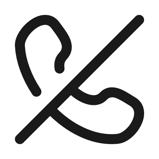 Telephone off icon, line style, from Myna UI Icons