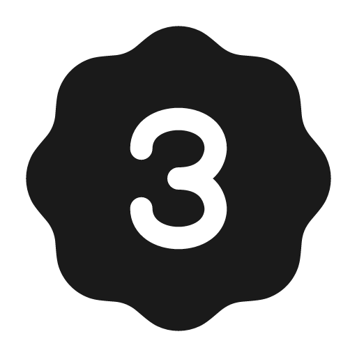 Three waves solid icon, filled style, from Myna UI Icons