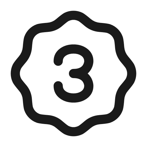Three waves icon, line style, from Myna UI Icons