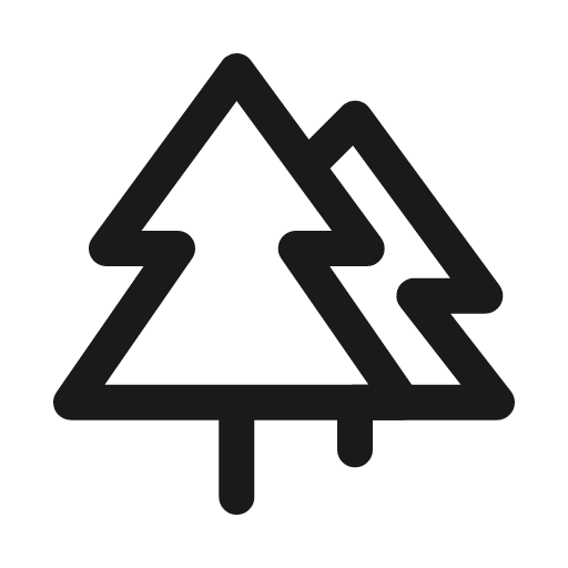 Trees icon, line style, from Myna UI Icons