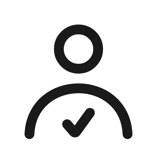User check icon, line style, from Myna UI Icons