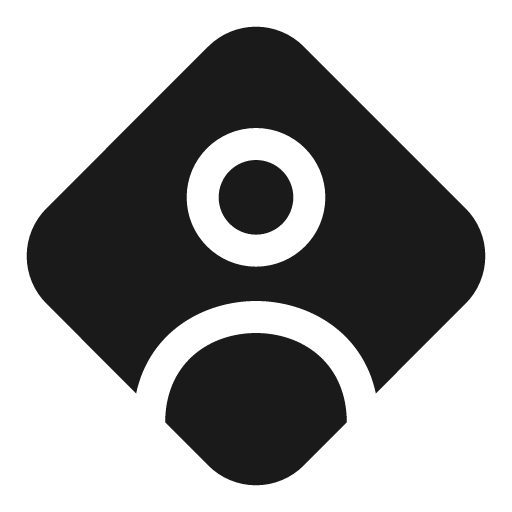 User diamond solid icon, filled style, from Myna UI Icons