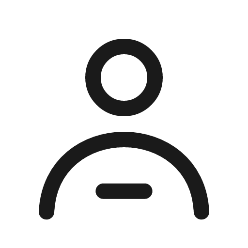 User minus icon, line style, from Myna UI Icons