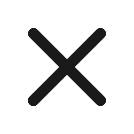 X solid icon, filled style, from Myna UI Icons