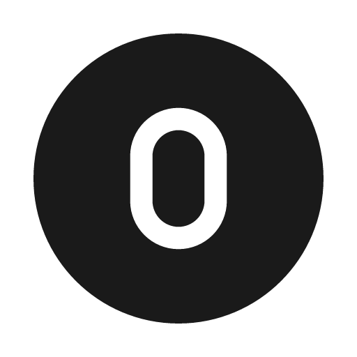 Zero circle solid icon, filled style, from Myna UI Icons