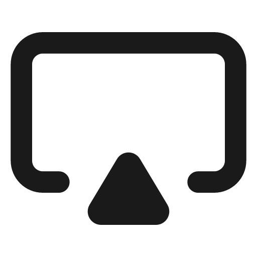 Airplay expressive icon, solid style, from NRK Core Icons