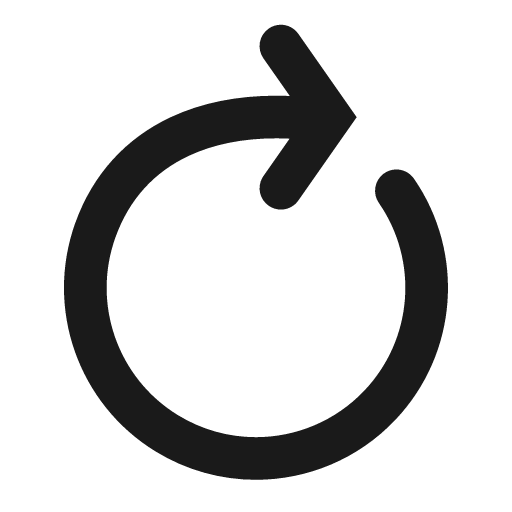 Arrow circle clockwise expressive icon, solid style, from NRK Core Icons
