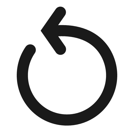Arrow circle counterclockwise expressive icon, solid style, from NRK Core Icons
