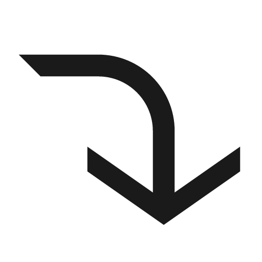 Arrow turn right down icon, solid style, from NRK Core Icons