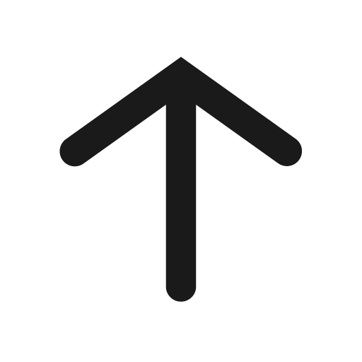 Arrow up expressive icon, solid style, from NRK Core Icons