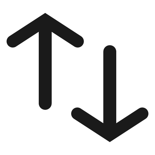 Arrows up down expressive icon, solid style, from NRK Core Icons