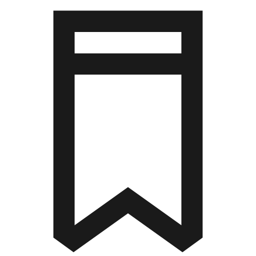 Bookmark icon, solid style, from NRK Core Icons