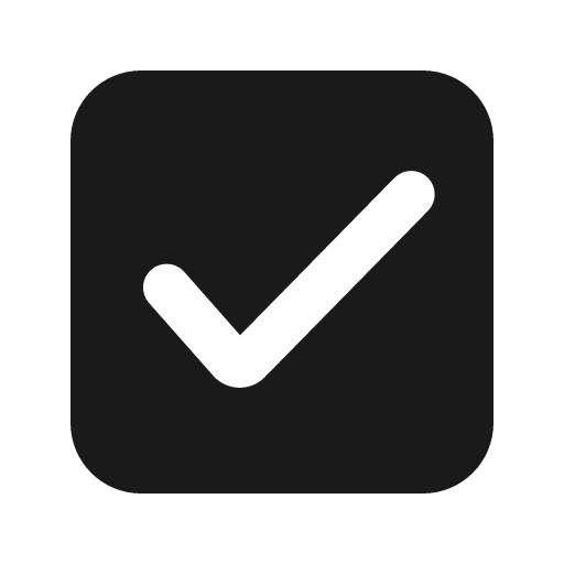 Checkbox checked solid expressive icon, solid style, from NRK Core Icons