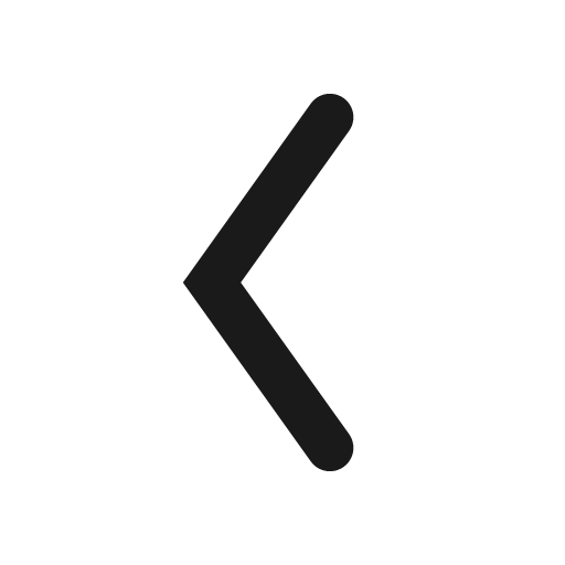Chevron left expressive icon, solid style, from NRK Core Icons