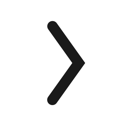 Chevron right expressive icon, solid style, from NRK Core Icons
