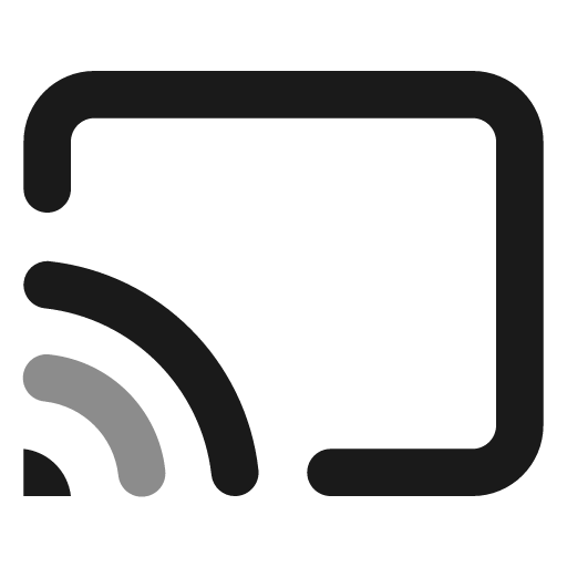 Chromecast 2 expressive icon, solid style, from NRK Core Icons