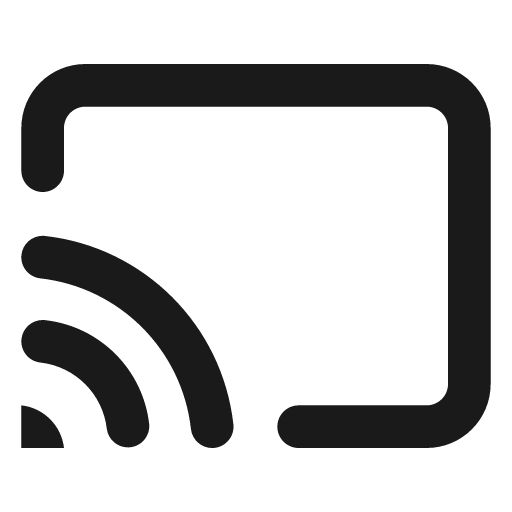 Chromecast expressive icon, solid style, from NRK Core Icons