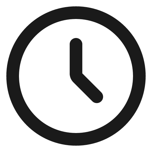 Clock expressive icon, solid style, from NRK Core Icons