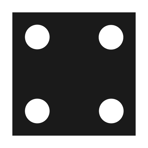 Dice 4 active icon, solid style, from NRK Core Icons