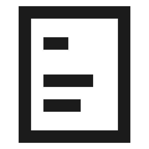 Document icon, solid style, from NRK Core Icons